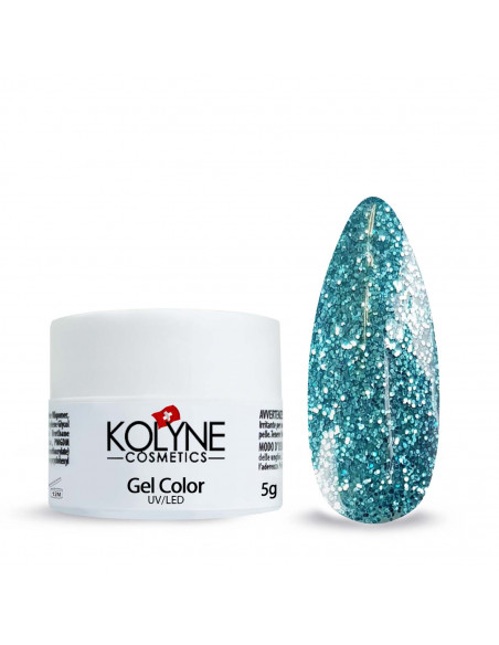 Gel Color Torquoise Glitter 5g KOLYNE