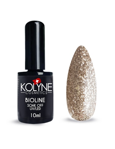 Smalto Semipermanente Glitter Oro Bronzo 10ml KOLYNE