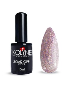 Smalto Semipermanente Lavander Glitter 15ml KOLYNE: smalto gel