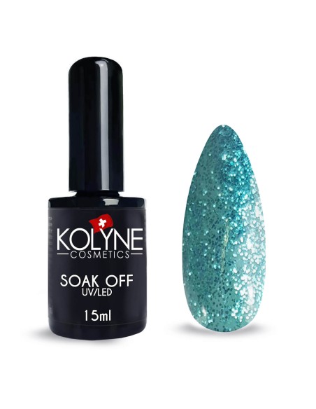 Vernis à ongles semi-permanent Émeraude Pailleté 15ml KOLYNE