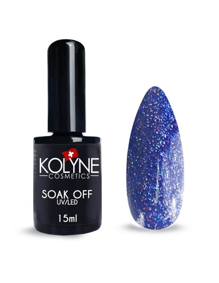 Vernis à ongles semi-permanent Bleu Multipaillettes 15ml KOLYNE