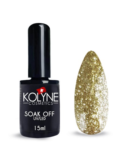 Smalto Semipermanente Gold Glitter 15ml KOLYNE