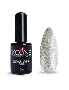 Semipermaenter Nagellack  Silver Glitter 15ml KOLYNE