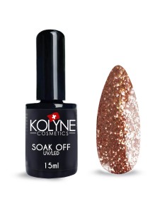 Semipermanenter Nagellack Bronze Glitter 15ml KOLYNE: gellack.