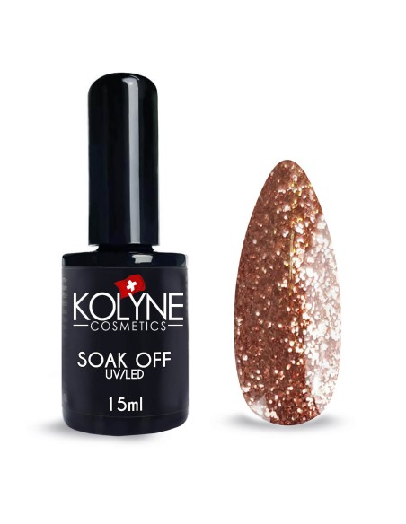Vernis à ongles semi-permanent Bronze Pailleté 15ml KOLYNE