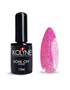 Smalto Semipermanente Glitter Rosa 15ml KOLYNE
