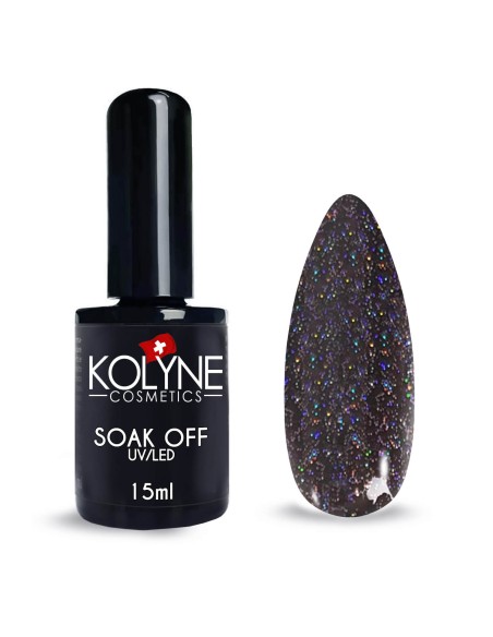 Semipermaenter Nagellack Glitter Nero 15ml KOLYNE