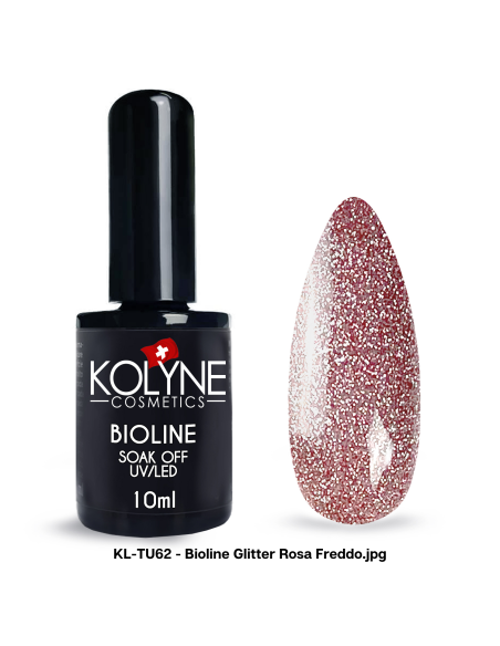 Vernis à ongles semi permanent Glitter Frozen Pink 10 ml KOLYNE