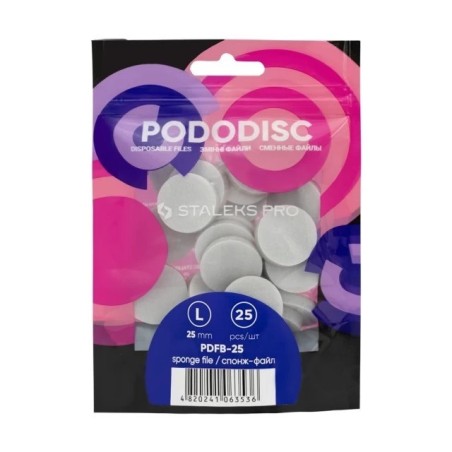 Embouts-éponges interchangeables pour disque pédicure PODODISC STALEKS PRO L (25 pcs)