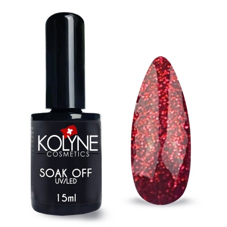 Smalto Semipermanente Red Light Glitter 15ml KOLYNE
