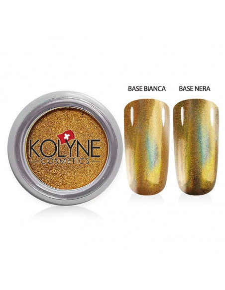 Gold Rainbow Compact Nail Powder No Dust KOLYNE